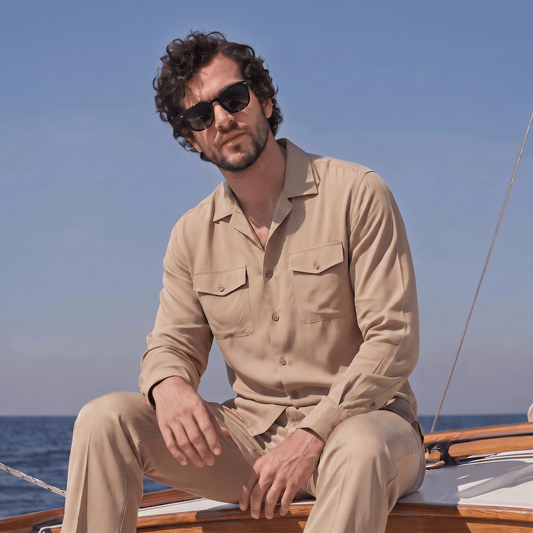Utility Luxe: The Structured-Soft Tencel Cuban Shirt| The Matinee Edition