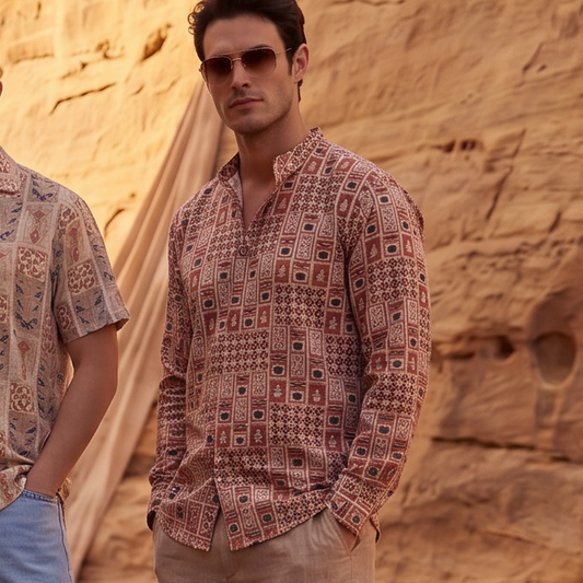 Liquid-Lustre Breathable Printed Viscose Shirt | The Heritage Edition