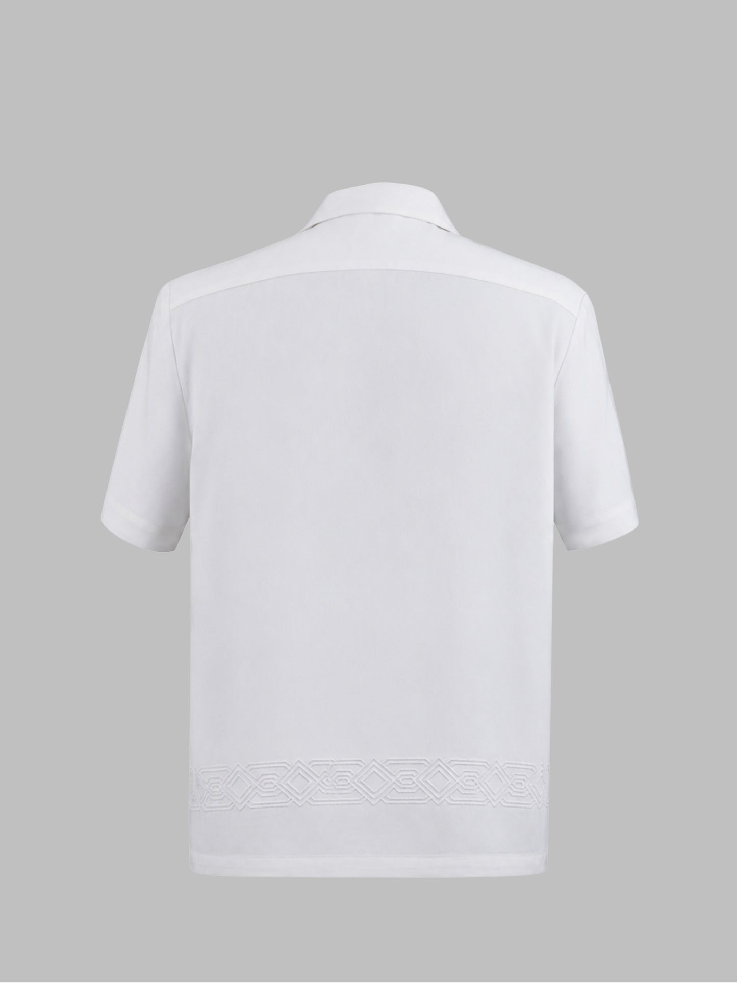 Relaxed Fit Cuban-Collar Shirt With Embroidery| The Grace Edition
