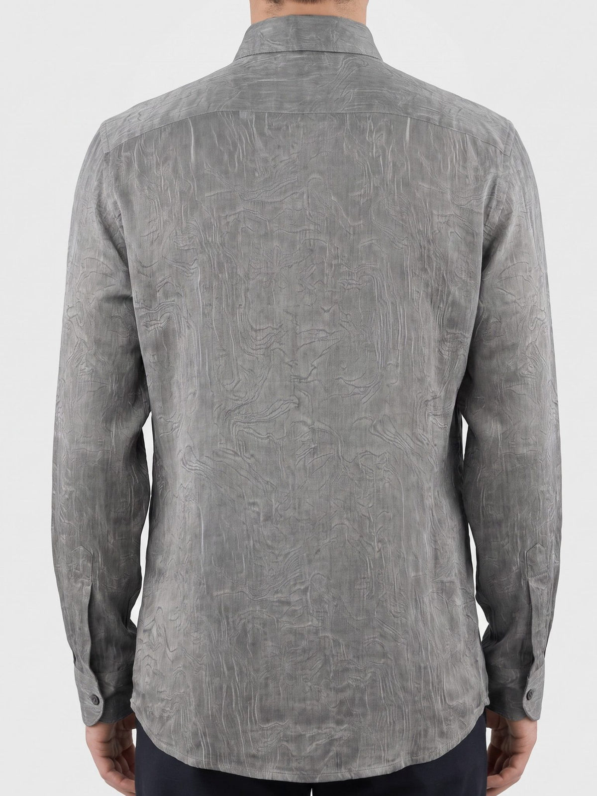 An Intricate-Weave Lustrous Viscose Jacquard Shirt| The Privé Edition