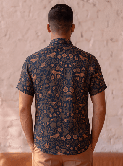 Palace Garden Print In Pure Linen| The Heritage Archive