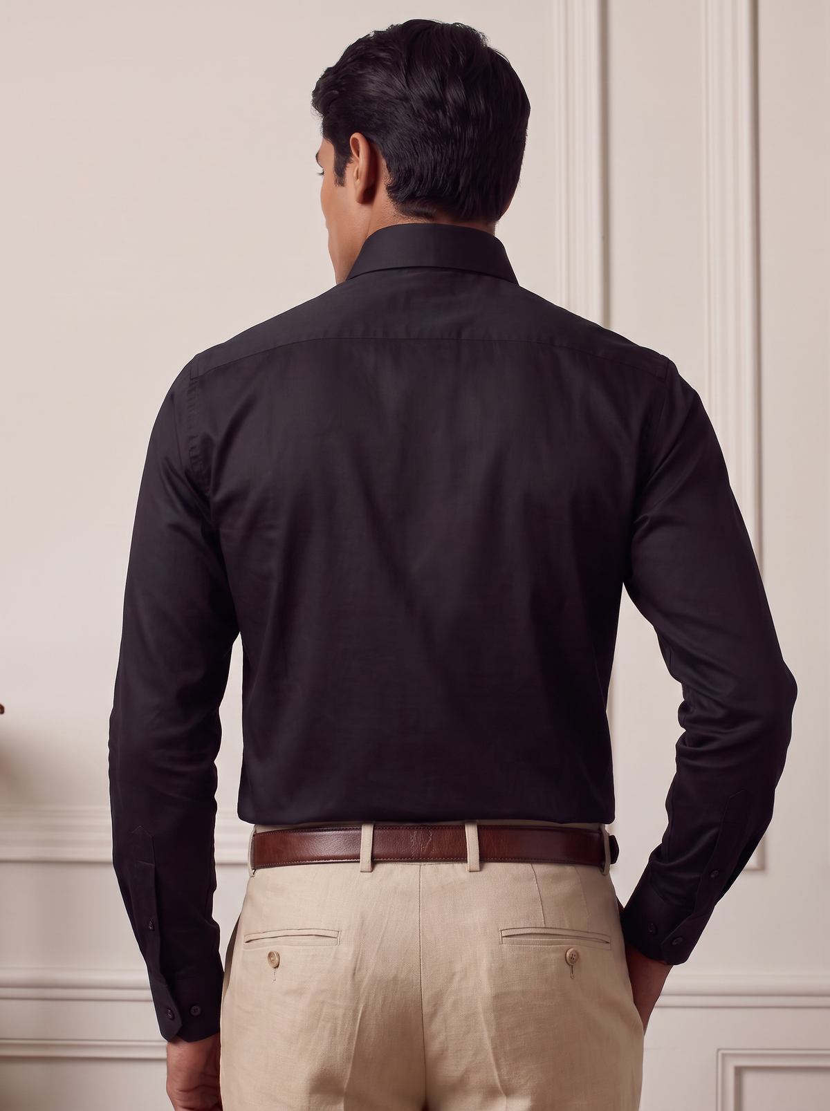 One Piece Collar Cotton Satin Shirt | The Old Money Edition 