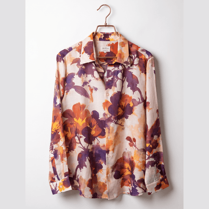 Floral Print Linen Blend Shirt| The Matinee Edition