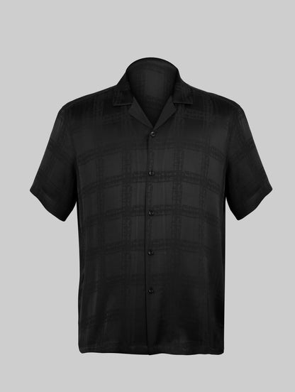 Fluid & Soft Relaxed Viscose Jacquard Shirt| The Privé Edition