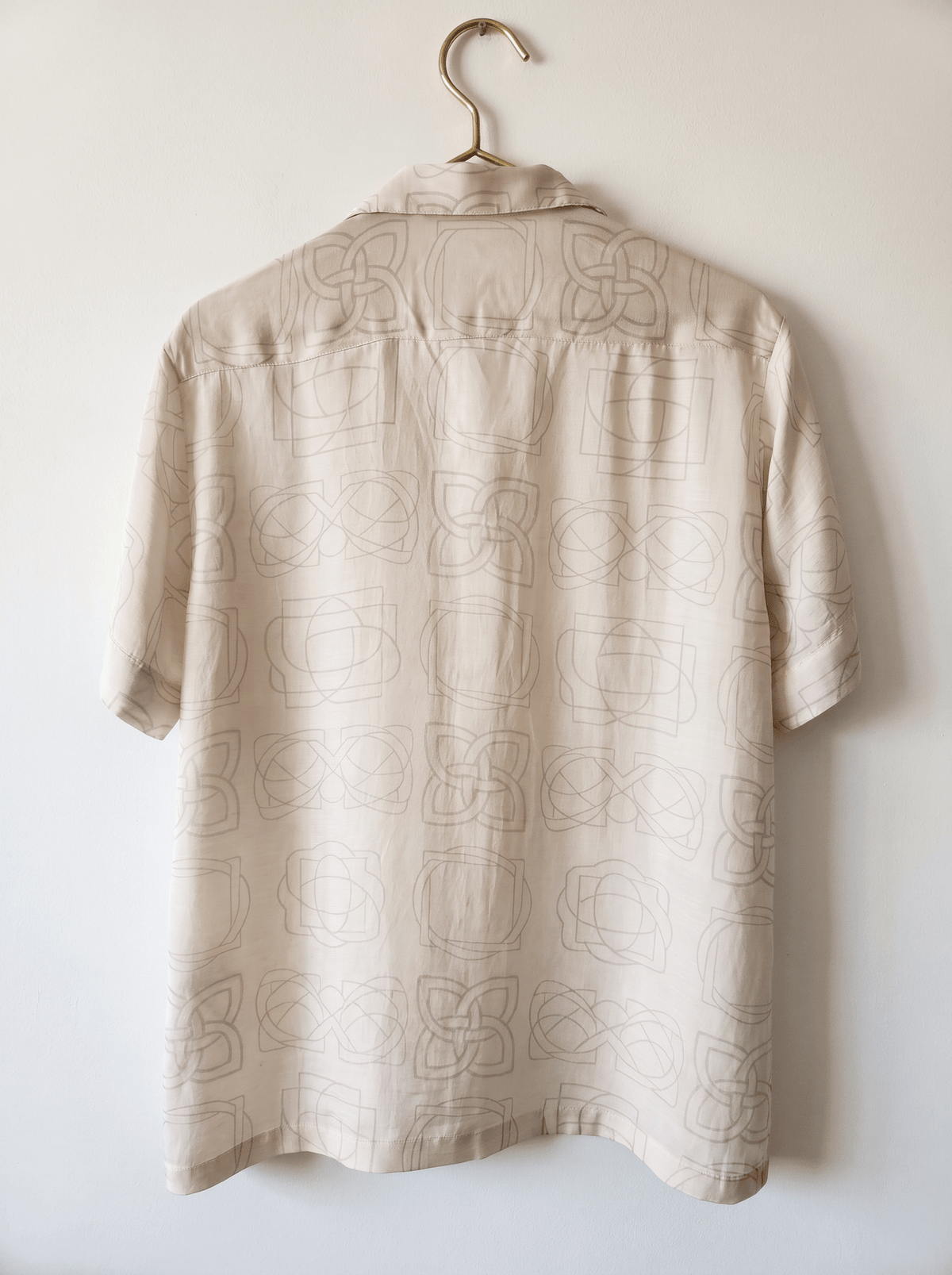 Celtic Knot Signature Print Linen Satin Cuban Shirt| The Heritage Edition