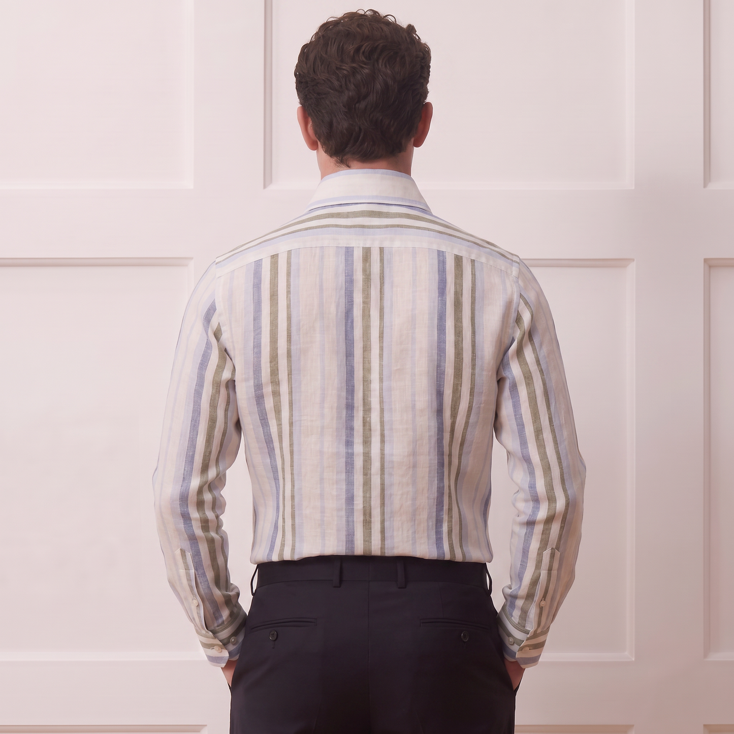 Pure Linen Cooper Shirt – Striped Smart Fit| Quite Luxury Edition