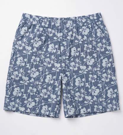 Elasticated printed relaxed shorts