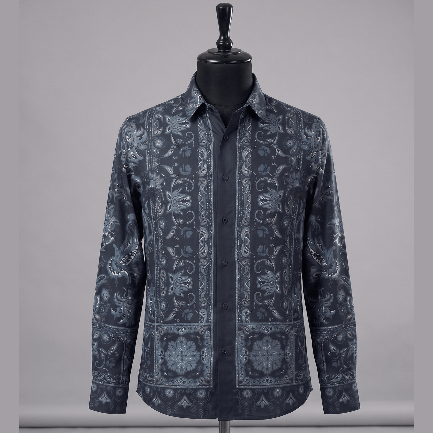 Cotton satin paisley motif Shirt| The Matinee Edition