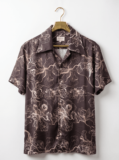 Lustrous Evening Viscose Cuban Shirt| The Privé Edition