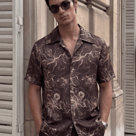 Lustrous Evening Viscose Cuban Shirt| The Privé Edition
