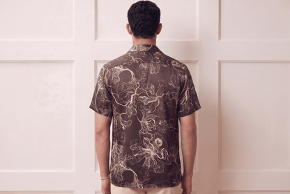 Lustrous Evening Viscose Cuban Shirt| The Privé Edition