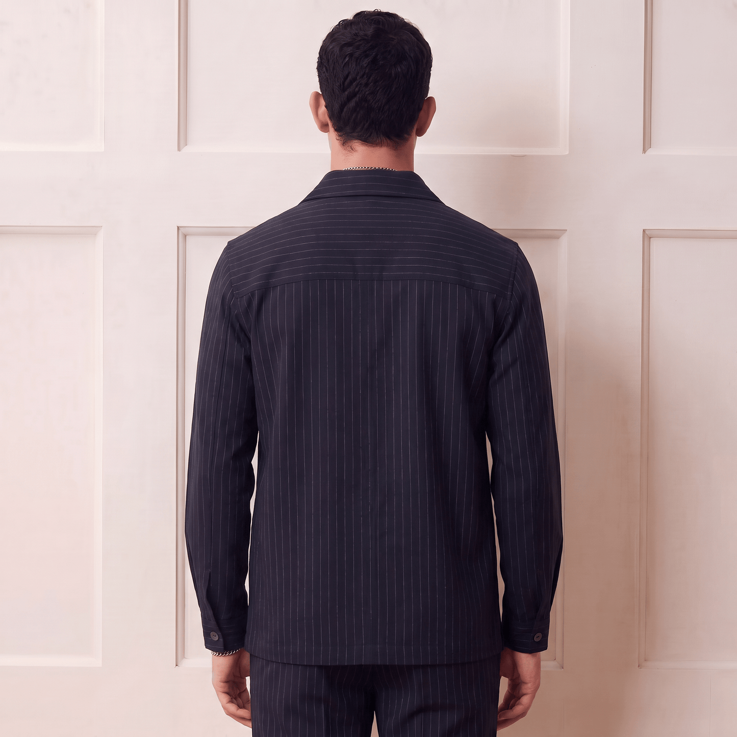 Lurex-Stripe Shacket | The Privé Edition