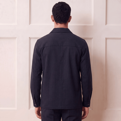 Lurex-Stripe Shacket | The Privé Edition