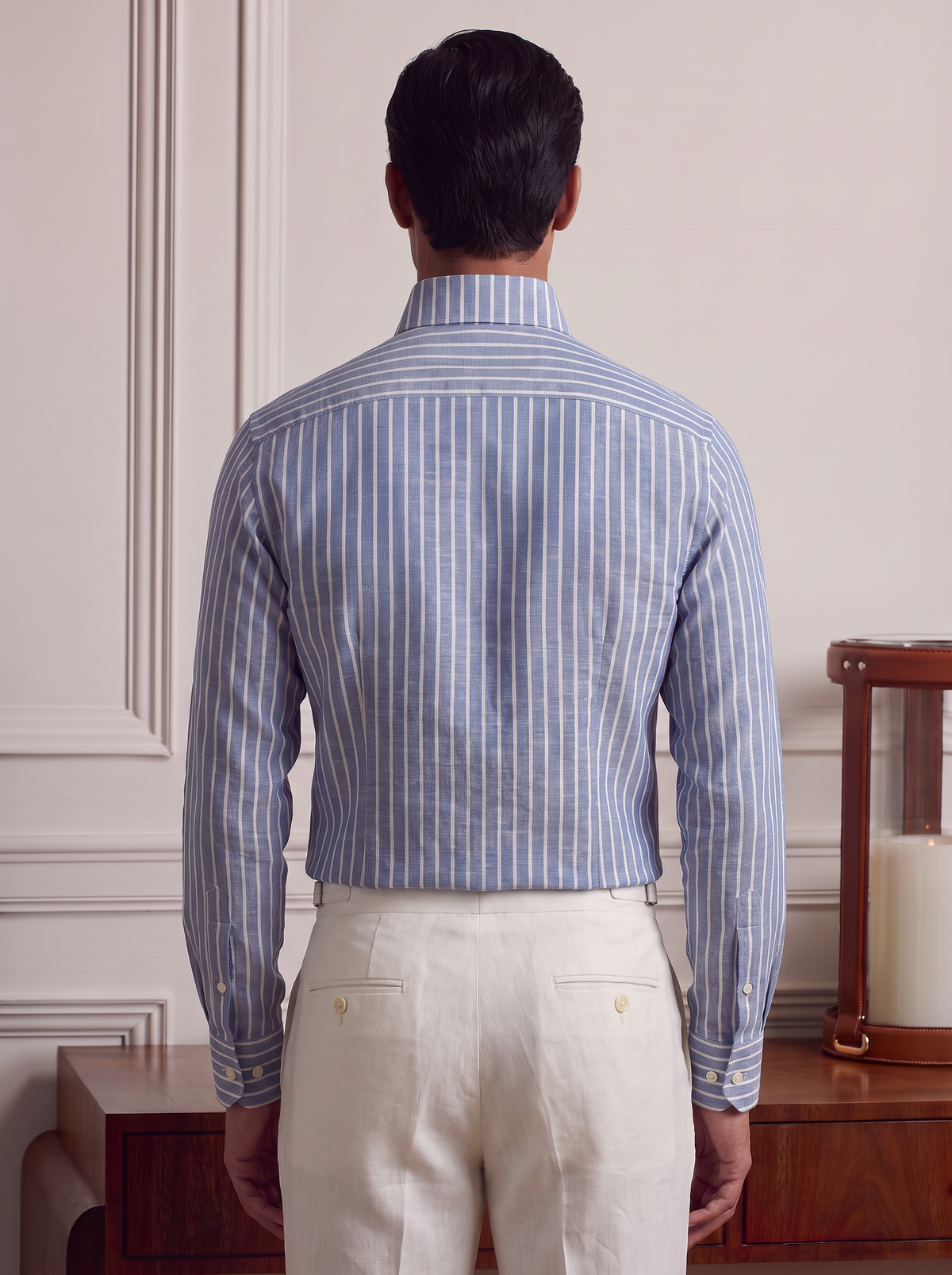 One Piece Collar Cotton Satin Shirt | The Old Money Edition 