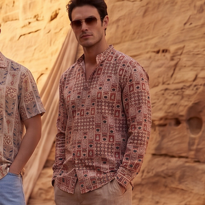 Liquid-Lustre Breathable Printed Viscose Shirt | The Heritage Edition