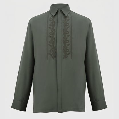 Soft & Airy Embroidered Tencel Shirt| The Grace Edition