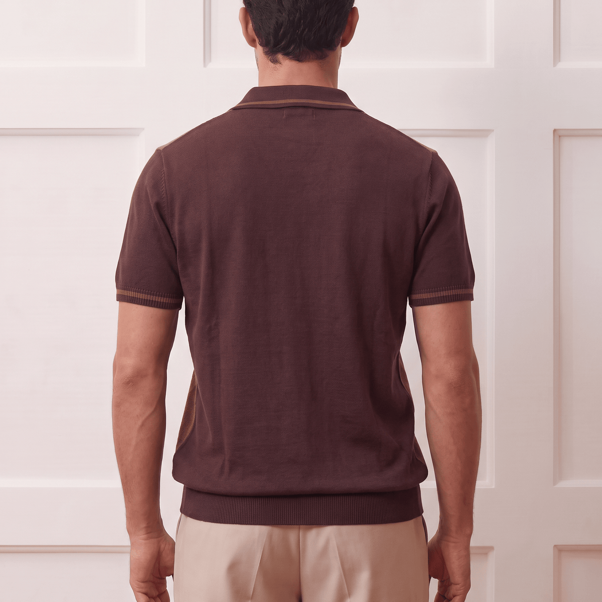 Textured Slim Fit Flat Knit Polo: The Matinée Edition
