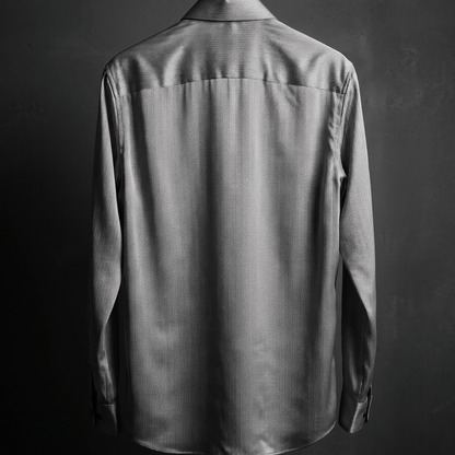 Fluid Viscose-Satin Evening Shirt |The Privé Edition