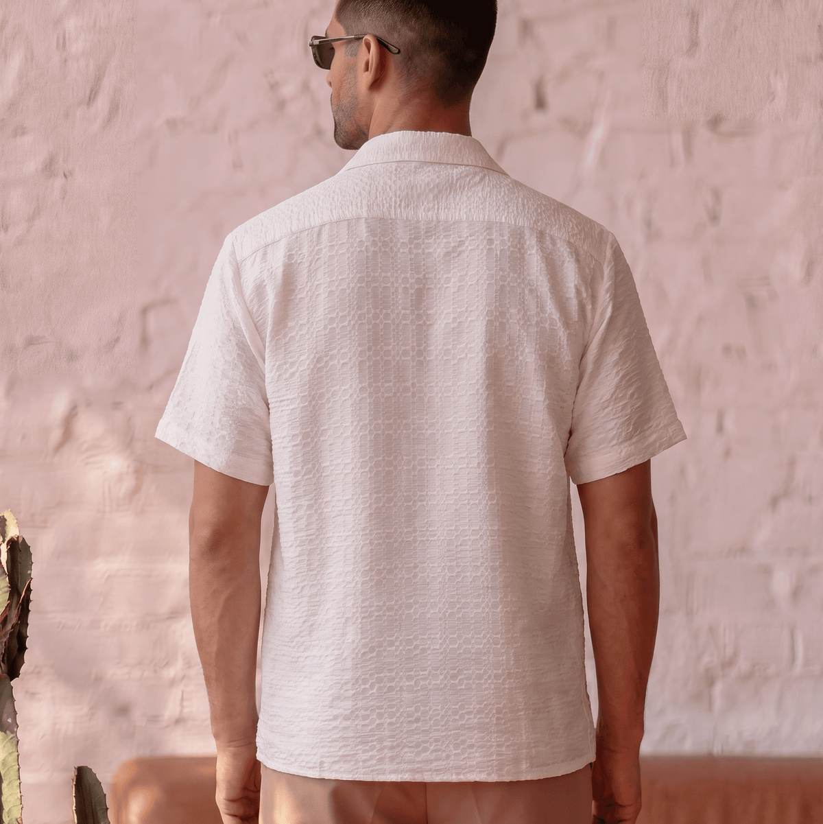 Textural Jacquard: A Relaxed Cuban Collar Shirt| The Matinee Edition