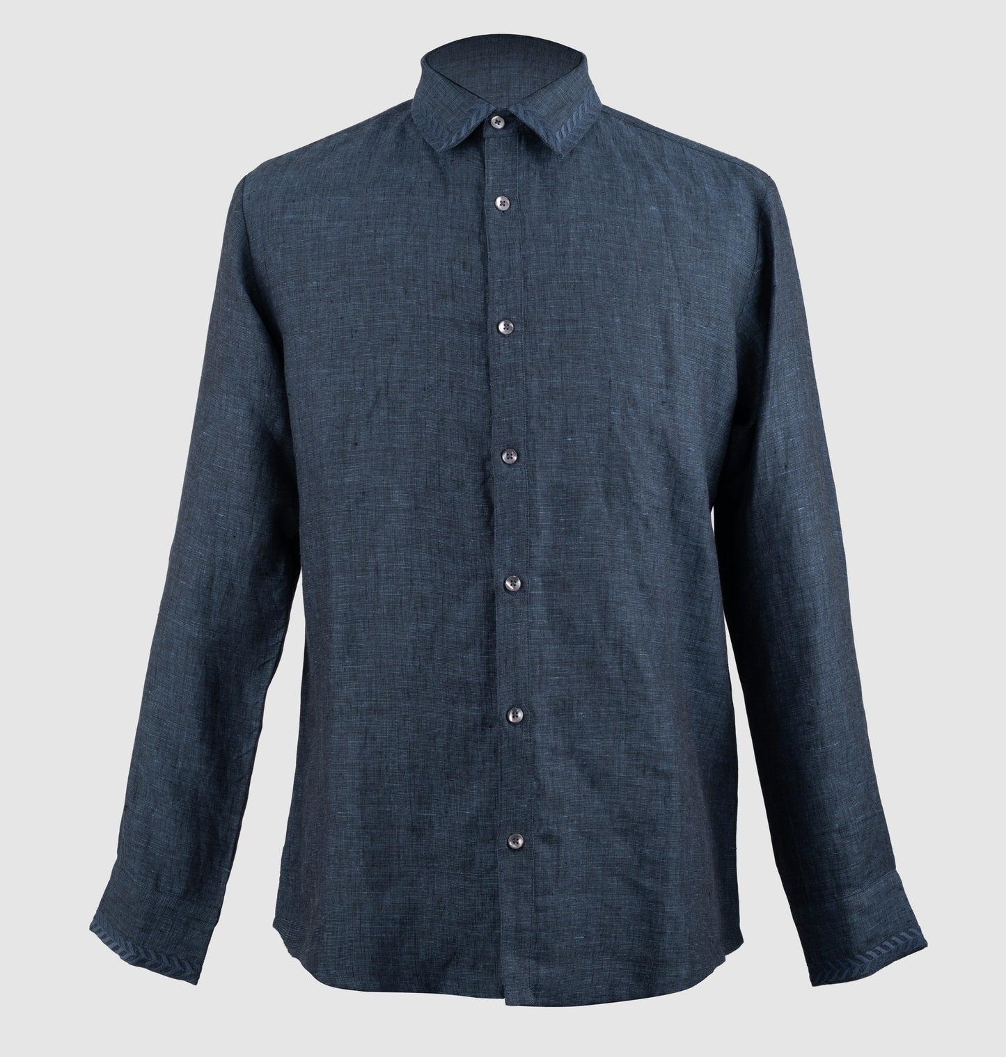 The Grace Edition: Artisanal Embroidered Pure Linen Shirt