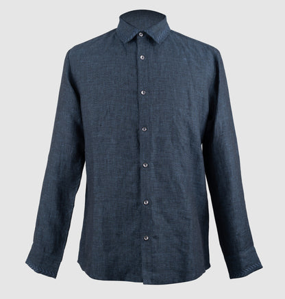 The Grace Edition: Artisanal Embroidered Pure Linen Shirt