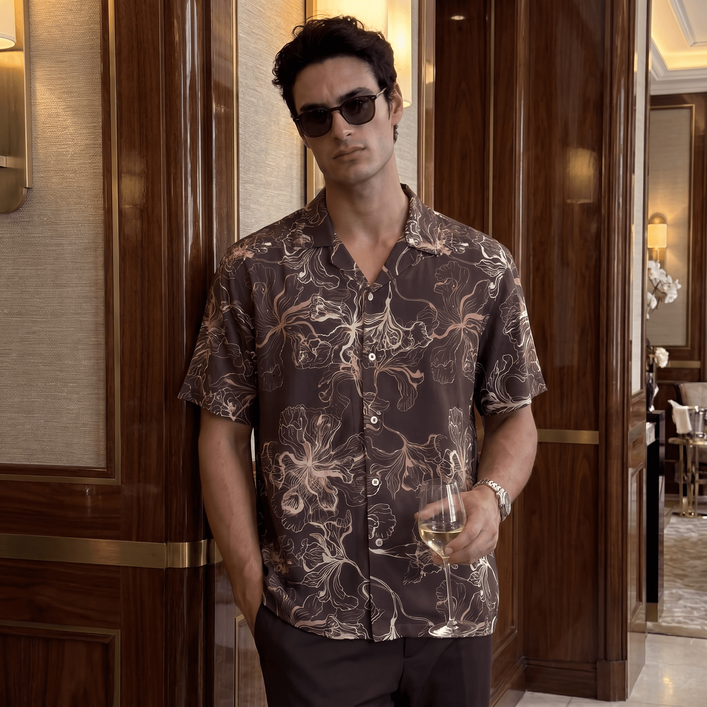 Lustrous Evening Viscose Cuban Shirt| The Privé Edition