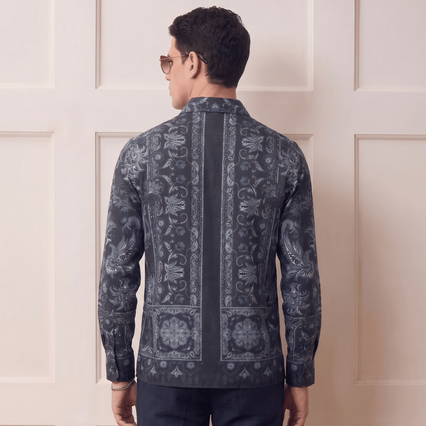 Cotton satin paisley motif Shirt| The Matinee Edition
