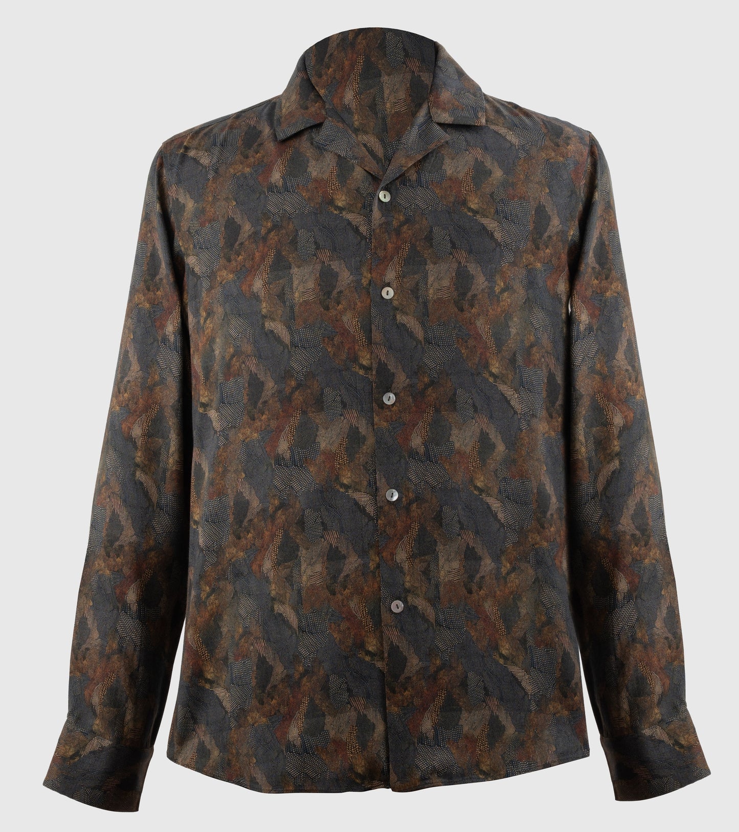 Expressionist Motif, Cool-Touch Cuban Viscose Shirt| The Matinee Edition