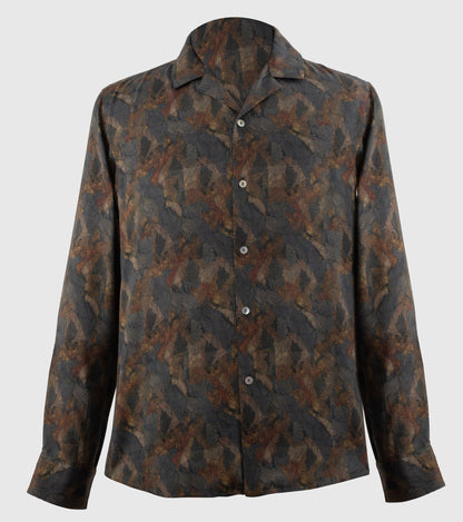 Expressionist Motif, Cool-Touch Cuban Viscose Shirt| The Matinee Edition