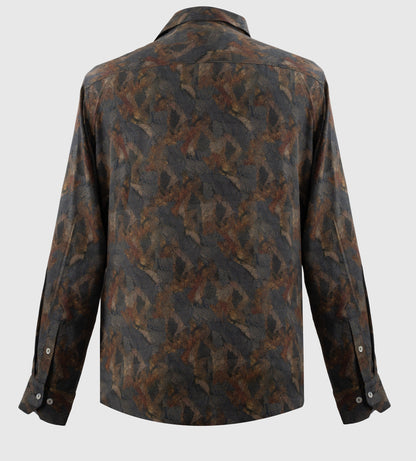 Expressionist Motif, Cool-Touch Cuban Viscose Shirt| The Matinee Edition
